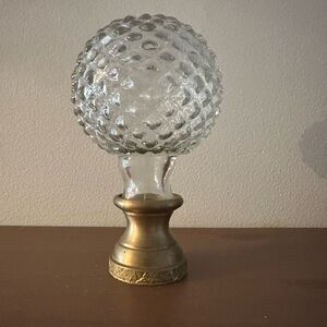 Textured Glass Globe with Gold Base decor